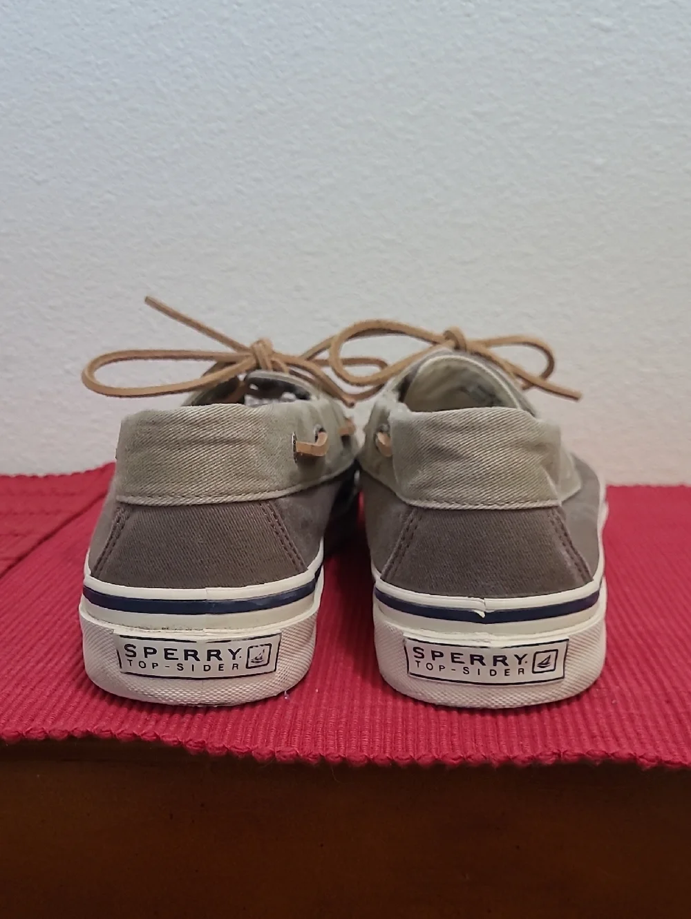 Sperry Men's Brown and Tan Canvas/Suede Boat Shoes